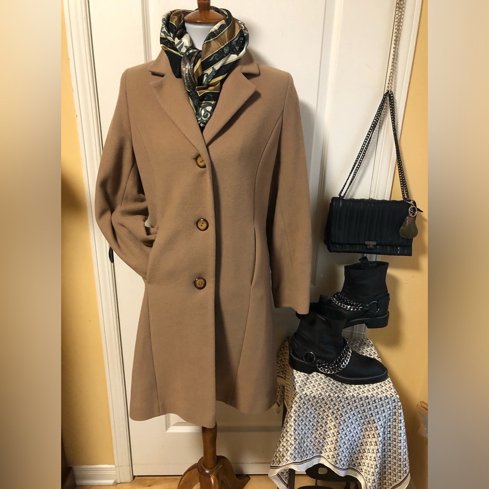 Vintage Camel cashmere Wool-Blend coat
